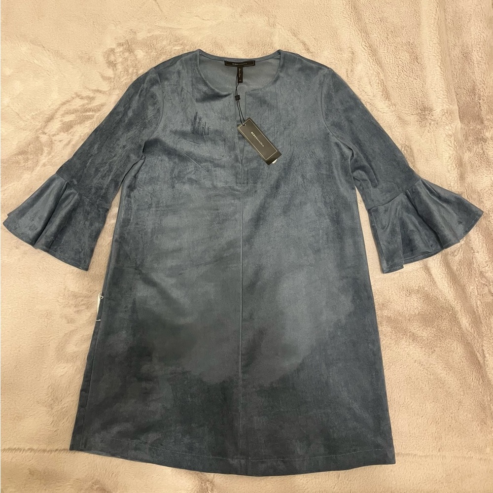 BCBG Maxazria suede mini dress.